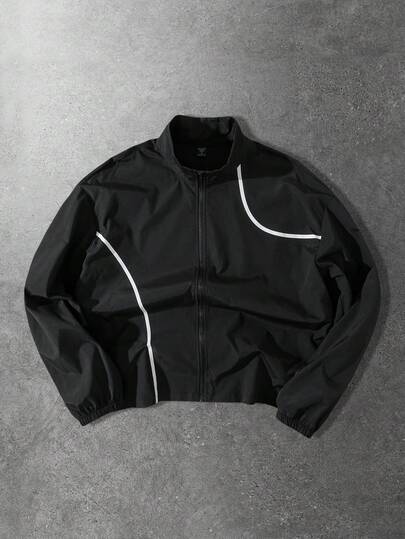 Street Life Men's Casual Loose Zip-Up Jacket