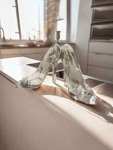 1只/2只亚克力玻璃拖鞋生日礼物家居装饰工艺品高跟鞋婚礼摆件微型装饰品派对圣诞礼物用品装饰品 - 彩色 - 查看 5