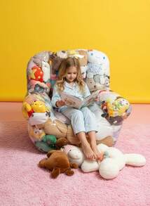 Joivida Large Capacity Transparent Sofa Toy Storage Sofa Seat Organizer, 39.37*35.43 Inches/100*90cm, Multi-Purpose, PVC, Durable, Easy To Clean, Suitable For Plush Toys And Home Supplies, Double Zipper Design, Easy To Store - White - View 13