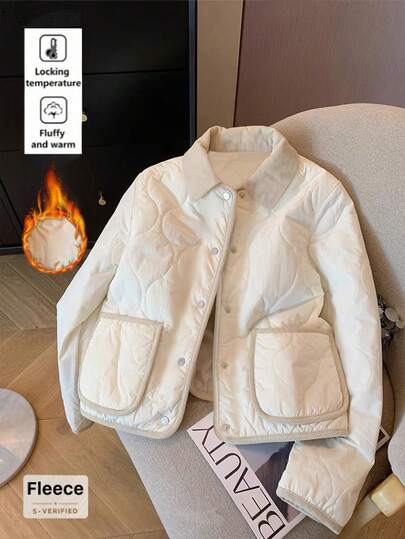 Franclia 女士简约通勤羽绒服，翻领，秋冬款