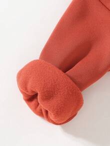 Maija Kids 女童针织圆领长袖宽松休闲连衣裙 - 咖啡 - 查看 6