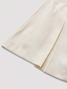SHEIN Unity Gonna con vita alta, plissettata, anti-svelamento, versatile - Albicocca - Visualizzare 3