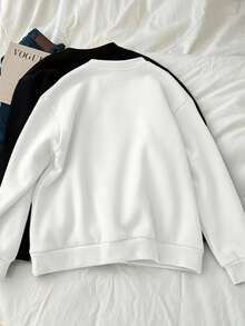 Resyla 女士纯色简约休闲长袖常规外套 - 白色 - 查看 2