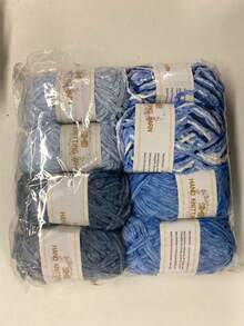 8pcs/400g High Quality Shiny Chenille Yarn Assortment, For Crochet, Knitting DIY Products (Bags, Hats, Decorations, Blankets), Handmade DIY Christmas Gifts, Soft & Plush Faux Fur Eyelash Yarn, With 3mm Crochet Hook (1pc=50g=90M=1.76oz*8pcs) - Multicolor - View 13