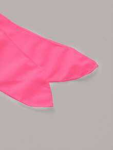 Swim Basics Bộ đồ ngủ và váy ngắn thắt nút hai bên màu trơn dành cho nữ, đi nghỉ - Màu Hồng Tươi - Xem 3