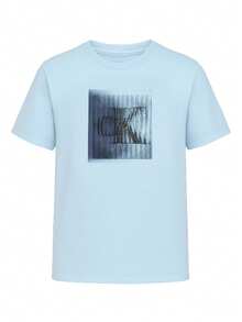 Calvin Klein Boys T-Shirt Blue - LIGHT BLUE - View 1