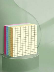 1PC/4Pcs Plaid Pattern Sticky Note, Simple Multi-Purpose Easy To Post Writable Sticky Note For School Student, Office Back To School - Multicolor - View 1