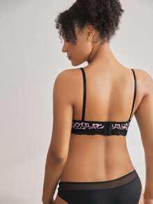 BloomMama Sexy Lace Leopard Print Patchwork Nursing Bra - Multicolor - View 2