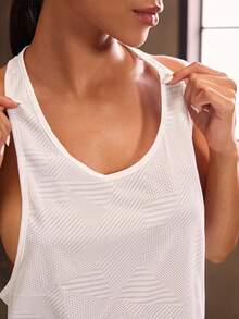 Powerista 素色工字運動背心 - 白色 - 查看 5