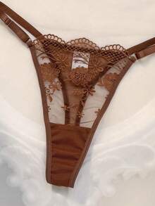 2pcs/Set Women's White Romantic Long Bra Lingerie Set