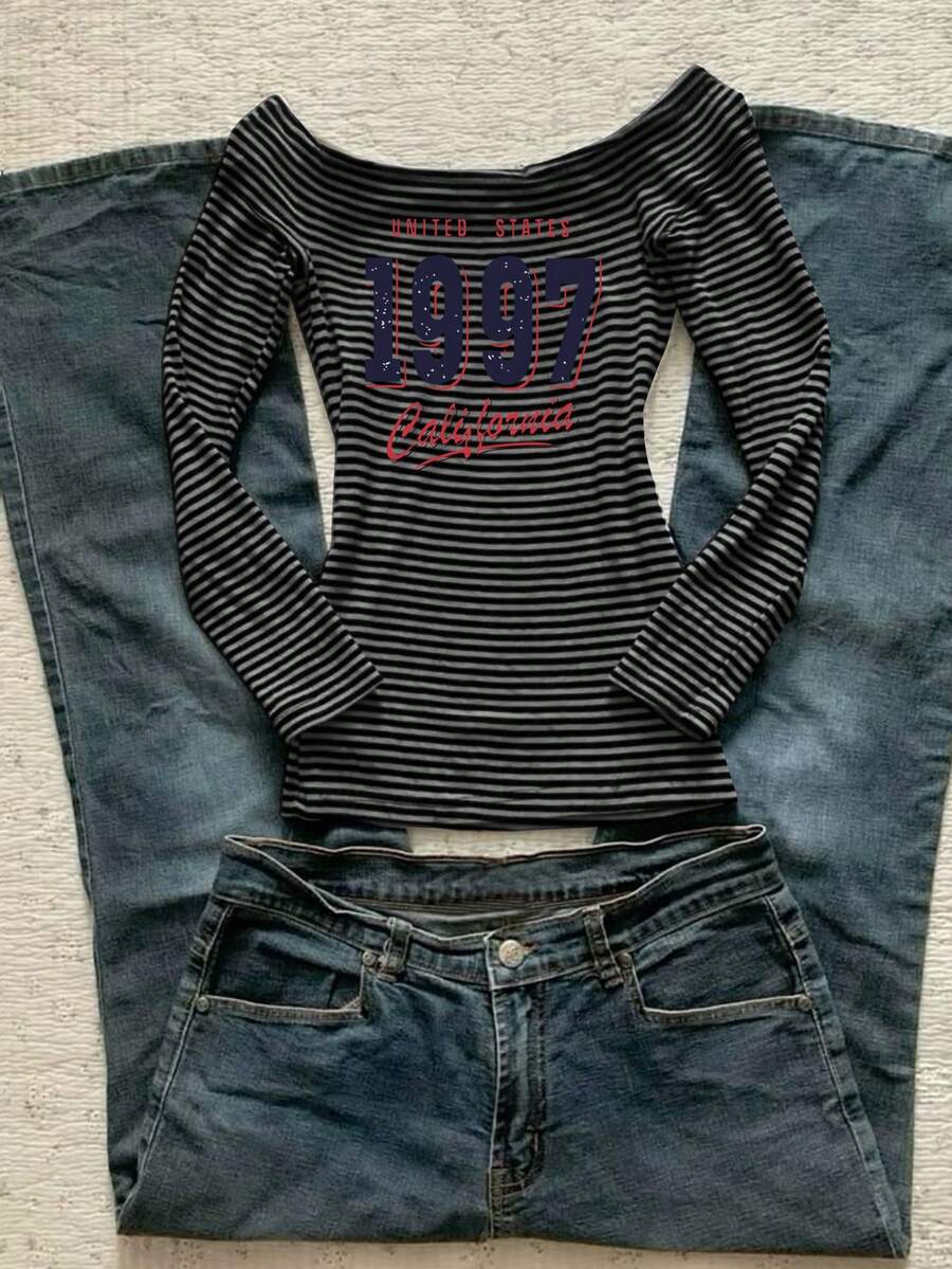 INAWLY 姐妹礼物，简约时尚，T恤，休闲街 - 彩色 - 查看 1