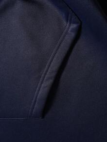 PAVTROS Men's Letter Embroidered Hooded Casual Long Sleeve Pullover Sweatshirt Navy Hoodie Streetwear Hoodie Hoodie For Men Y2k Hoodie Mens Cropped Hoodie - Navy Blue - View 11