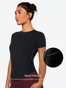 GLOWMODE Power Play Quick-Dry Tee Fitted Shirt Gym - Black - View 4