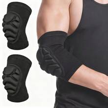 1 Pair Black S/M/L/XL Winter Outdoor Sport Elbow Pads Protector Arm Brace Support - High Elastic Sponge Anti-Slip Collision Avoidance Elbow Sleeves For Men And Women - Multicolor - View 2