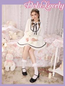 Dola Lovely 女士黑色洛丽塔风格圆头玛丽珍高跟鞋，适合万圣节、圣诞节、感恩节、约会、派对 - 黑色 - 查看 2
