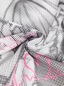 ROMWE Kawaii Cute Cartoon Anime Girl Peter Pan Collar Oblique Shoulder Women Sweatshirt - White - View 11