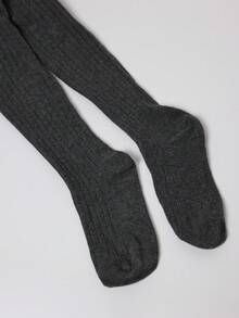 MUSERA Grey Ribbed Pull On Tights