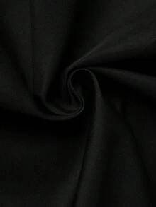 Manfinity Hypemode 男士休闲街头风印花短袖衬衫 男士宽松衬衫 男士黑色衬衫 工作衬衫 街头风纽扣双面印花衬衫 - 黑色 - 查看 6