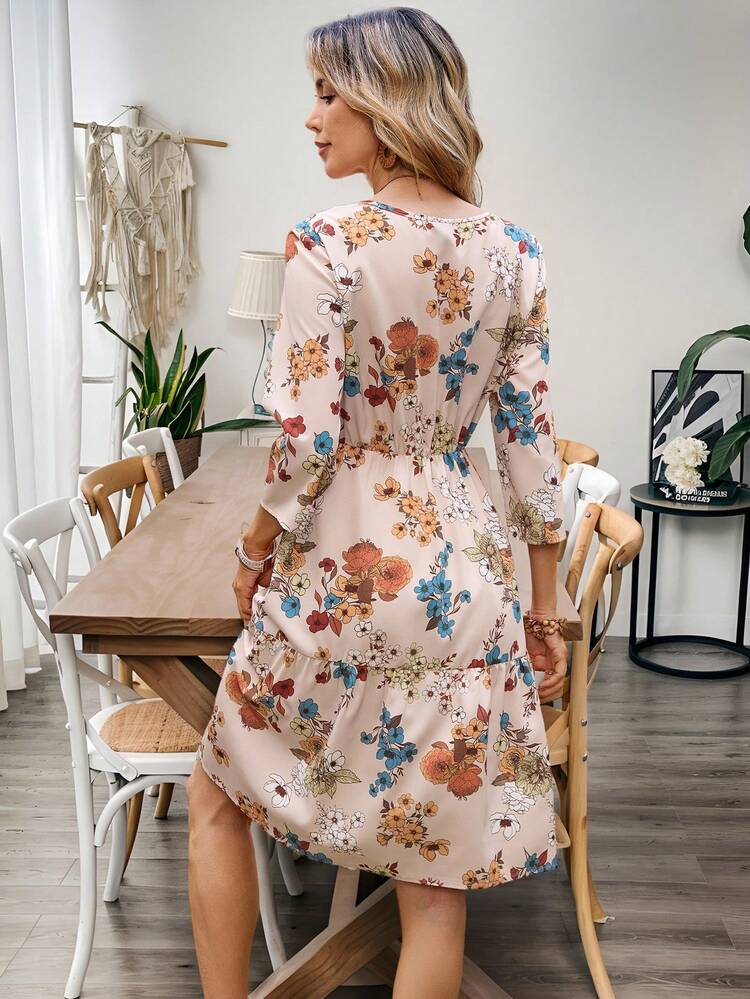 EMERY ROSE Vestido corto casual de mujer, minimalista y a la moda para uso diario - Multicolor - Añade 2