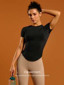 GLOWMODE Power Play Quick-Dry Tee Fitted Shirt Gym - Black - View 3