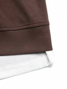 GlowEve 休闲百搭修身长袖女式卫衣 - 棕色 - 查看 5