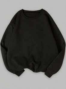 INAWLY 女士休闲百搭套头卫衣三件套，黑色、白色、藏蓝色，户外穿着，返校季，秋冬季 - 彩色 - 查看 3