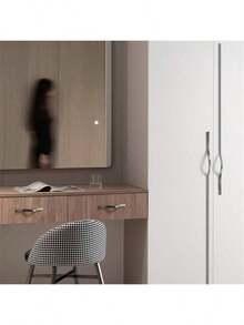 1个简约铝合金黑色拉丝家具柜门把手弧形衣柜抽屉柜门把手家具五金 - 彩色 - 查看 8