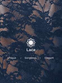 SHEIN Clasi Women's Open Front Lace See-Through Lightweight Jacket, Spring & Summer, Black Lace Shrug In Fall/Winter - Blue - View 3