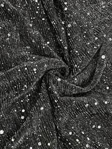 Cravure 永不过时的古灵精怪优雅系列（忧郁气质）（星期三美学）2025新款优雅荷叶袖连衣裙，适合返校、毕业典礼、假期、情人节、音乐节、母亲节、万圣节、感恩节、复活节、国庆节、晚会、约会、派对、婚礼、户外旅行等场合。 - 黑色 - 查看 4