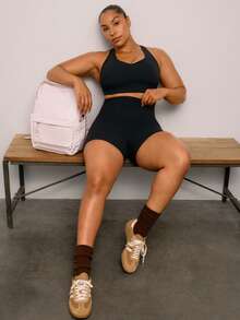 GLOWMODE 4.3''  FeatherFit™-Sculpt High-Waist Tummy Control Biker Shorts Gym