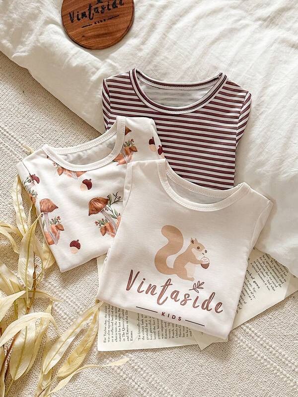 Vintaside Kids 3pcs Baby Boy's Rural Countryside Jumpsuit Set (3-Pack):
Animal Prints & Striped Digital Patterns, Long Sleeve Design. Perfect For Home Wear, Casual Outings & Summer Vacations. Embrace Comfort & Style In Spring & Summer With These Versatile One-Piece Bodysuits. Fall Baby Clothes Baby Clothes Unisex Natural Baby Clothes