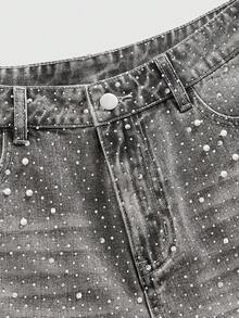 ROMWE MEN Street Life Herrshorts med pärlor och diamanter i lösvikt