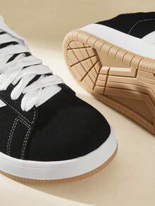 CUCCOO EASI Men's Casual Contrast Color Flat Sneakers, Versatile For Daily Wear For Christmas