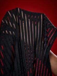 Menodora SHEIN Sport Mesh Insert Sports Tank Top Without Camisole - Black - View 8