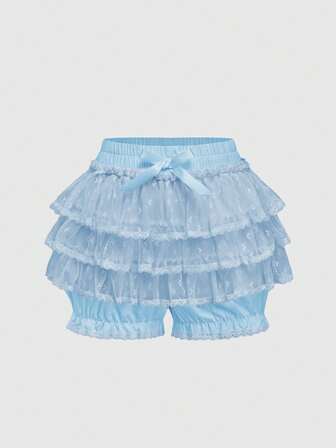 Jupe à gâteau multicouche style Lolita pour femmes, nœud papillon, nœud papillon en dentelle noire gothique et blanche, short en citrouille unicolore, tenues de mariage de printemps