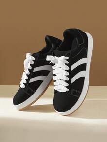 CUCCOO EASI Men's Casual Contrast Color Flat Sneakers, Versatile For Daily Wear For Christmas