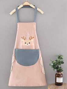 Women's Kitchen Apron With Hand Towel Pocket, Large Pocket, Waterproof, Suitable For Cooking & Baking - Multicolor - View 15