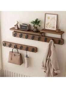 Madebyblanc 1pc New Decorative Hook, Highly Attractive, Easy Installation Wall Mount Clothes Hanger Rack, Suitable For Entryway, Rental Home, Vacation Rental - Multicolor - View 8