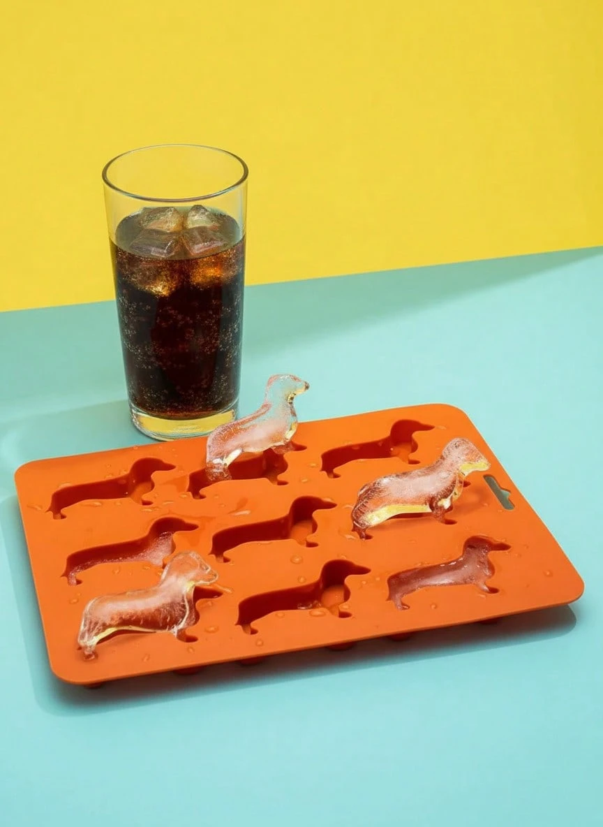 Joivida 3D Dachshund Chocolate Cake Mold - Perfect For Beer Ice Cubes, Party DIY Fudge, Baking And Cooking Decoration