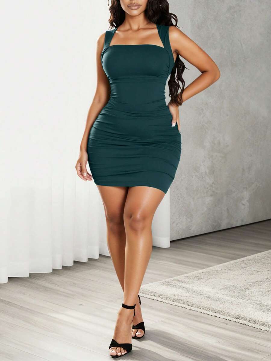 VaVaBold Sleeveless Tight And Sexy Green Dress - Green - View 1