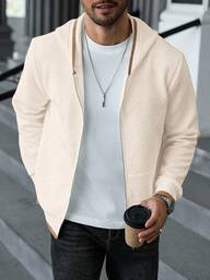 Manfinity CasualCool Sudadera con capucha casual y de moda para hombres, de tela texturizada