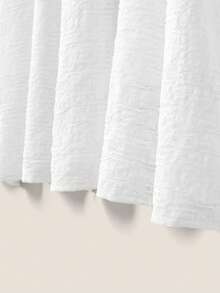 Muvela Đầm suông không tay cài nút phía trước cho nữ - trắng - Xem 5