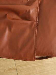 SHEIN Conjunto de blusa de cuello redondo de manga larga de punto informal y falda para niñas preadolescentes - Multicolor - Ver 5