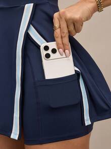 Activina Women's Tennis Golf Sports Dress - Navy Blue - View 7