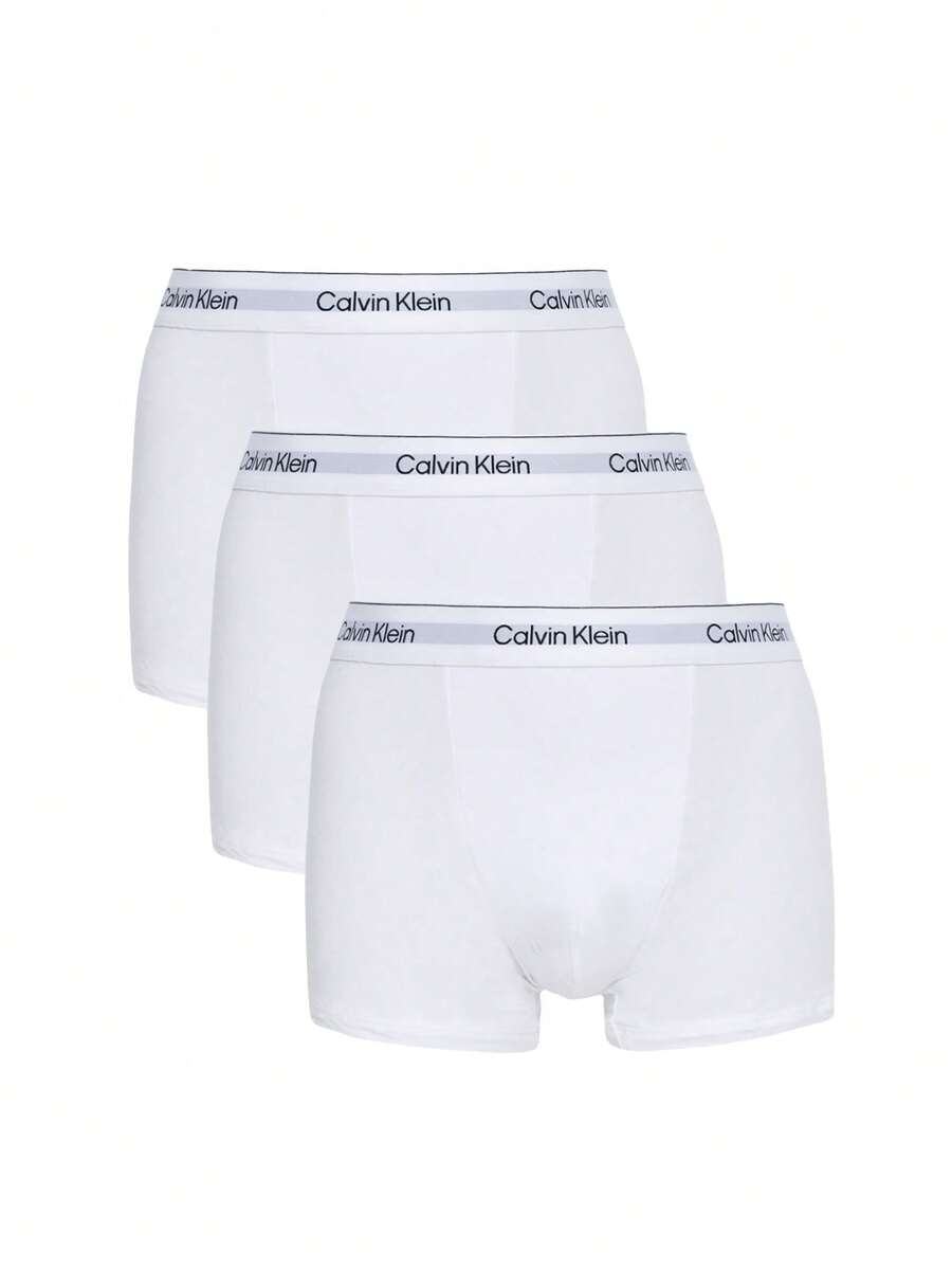 Calvin Klein 3 Pack Men's Boxers - White - View 1