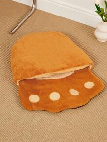 PETSIN S M L 熊掌猫窝保暖大空间水洗睡袋狗宠物床 - 棕色 - 查看 3