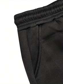 Hombre008 traje para hombre Conjunto de Sudadera con Capucha y Pantalones de Bolsillo con Cordón para Hombre, Estampado Alegre del Diablo, Grueso y Versátil, Manga Larga, Adecuado para Actividades al Aire Libre en Primavera - Negro 3 - Ver 7