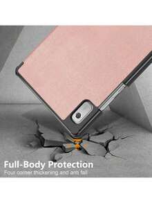 适用于 Tab P12 (12.7 英寸) 2023/ Idea Tab Pro 12.7 英寸 2025/ Tab M8 Gen 4 (8 英寸 MTK) / Tab M9/ Tab K11 Plus 11.45 英寸/ Tab P11 Gen 2 11.5 英寸的 PU 皮革硬质 PC 保护套 - 玫瑰金 - 查看 8