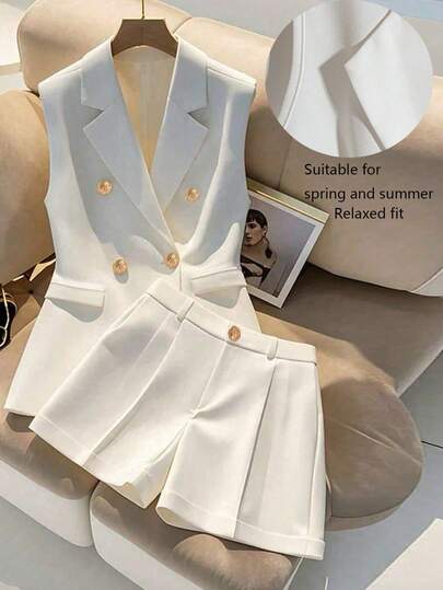 Franclia 2pcs Premium Quality Sleeveless Vest And Shorts Set