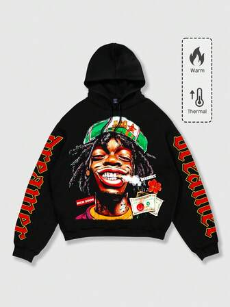 Street Life sweat-shirt à capuche imprimé mode pour hommes